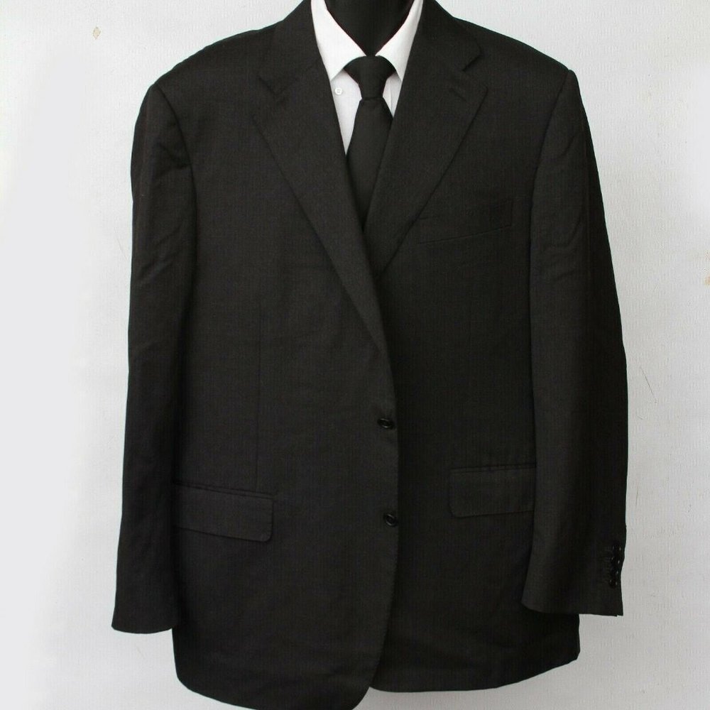 Canali Charcoal Gray Wool Two Button Dual Vent Sport Coat Blazer Mens Size 32 R